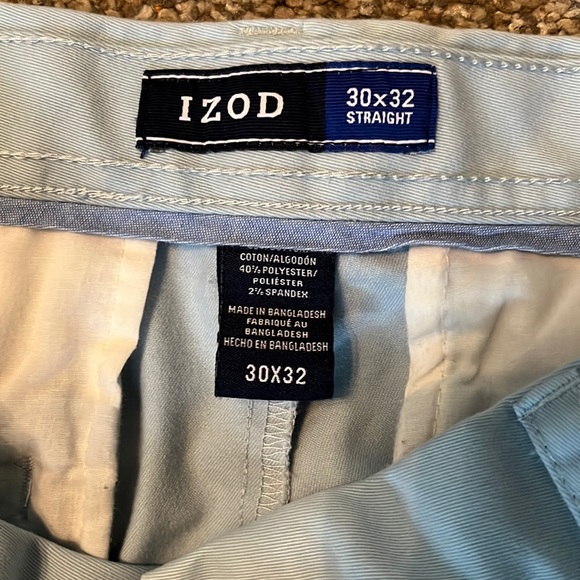 Izod Chinos Light Blue Size 30x32 - Picture 2 of 4
